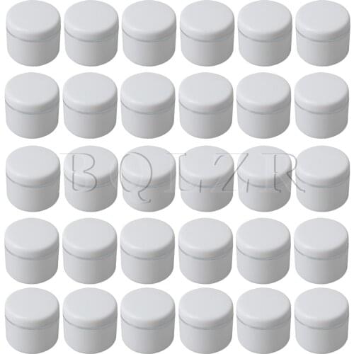 BQLZR 30PCS Plastic White Empty Cosmetic Container Jars Face Cream Storage Jar