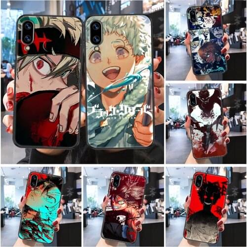 Black Clover Asta Anime Phone case For Huawei P Mate P10 P20 P30 P40 10 20 Smart Z Pro Lite 2019 Frosted black soft shell tpu