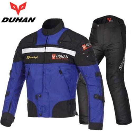 DUHAN Four seasons locomotive clothes Motorcycle riding clothes set Moto racing suit motorbike jackets pants clothes D-020 DK09