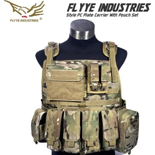 FLYYE Modular Molle Waterproof Military Camping CS Outdoor Combat Lightweight Tactical Hiking Vest Sets FY-VT-M003