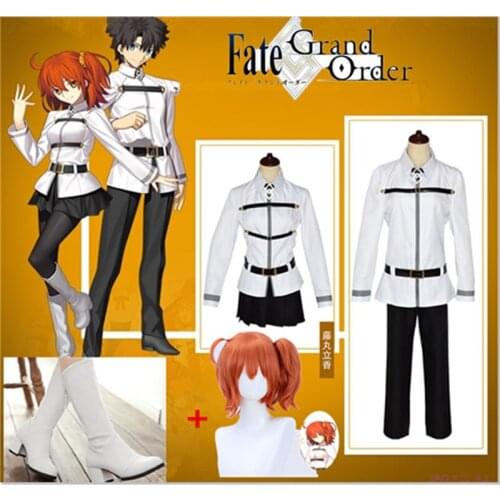 Hot Game Fate Grand Order Cosplay Gudako Grand Master Fujimaru Ritsuka Cosplay Costume School Uniforms Cloak Halloween Costumes