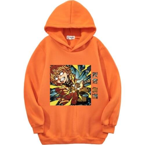 Demon Slayer Printing Hoodies Fashion Casual Childrens Clothing Boys and Girls Spring and Autumn Wear Long-sleeved Shirt