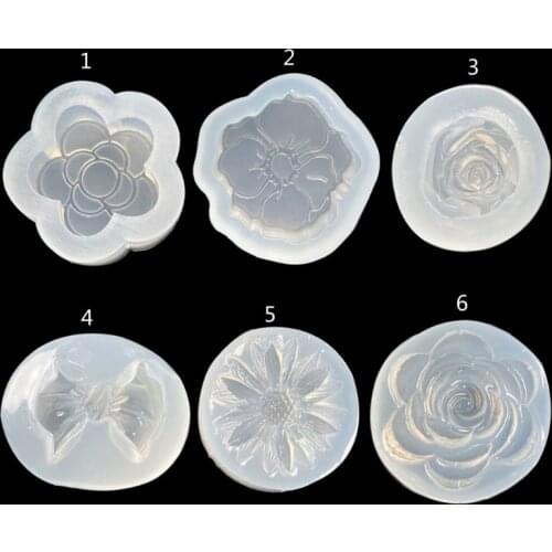 Camellia Rose Flower Epoxy Resin Mold Large Silicone Resin Mold for Wall Hanging resin molds for jewelry Key Chain Pendant