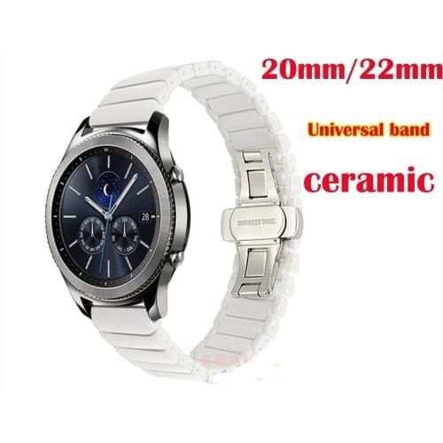 Butterfly Ceramic strap for Samsung Galaxy watch 46 42 band Gear sport s2 s3 Neo Live zenwatch 2/1 Ticwatch 1 2 E Pro wristband