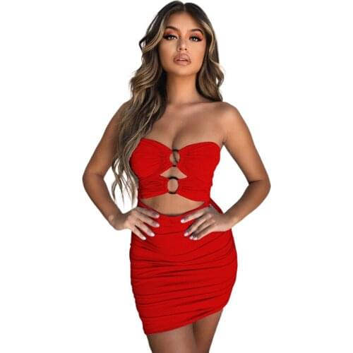 Summer Strapless Bodycon Corset Dresses Hollow Out Women Sexy Sheath Backless Night Club Partywear Fashion Skinny Mini Dress
