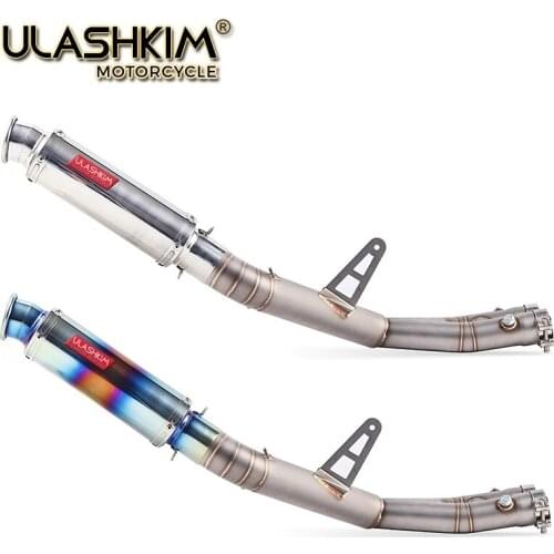 Motorcycle Full Exhaust System Slip On For Yamaha YZF R1 YZR-R1 Contact Middle Link Pipe 2015 2016 2017