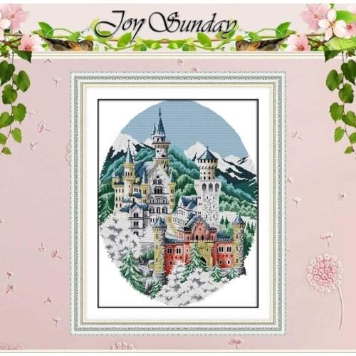 Winter Castle Counted Cross Stitch 11CT 14CT Cross Stitch Set Wholesale DIY scenery Cross-stitch Kit Embroidery Needlework