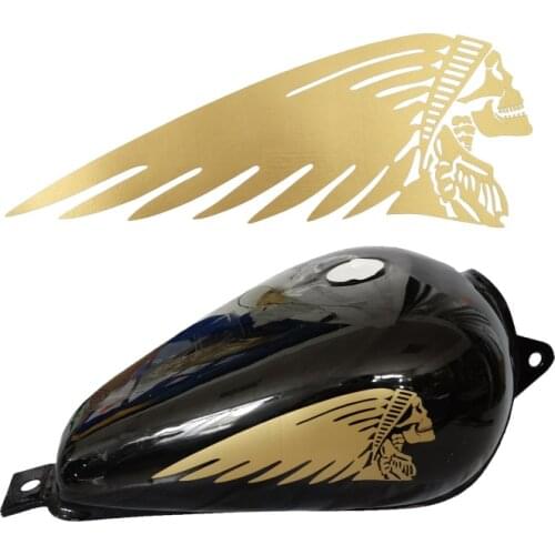 Motorcycle Gas Fuel Oil Tank Skull Decal Sticker For Indian Challenger Chief Dakota Roadmaster Roadster Springfield FTR