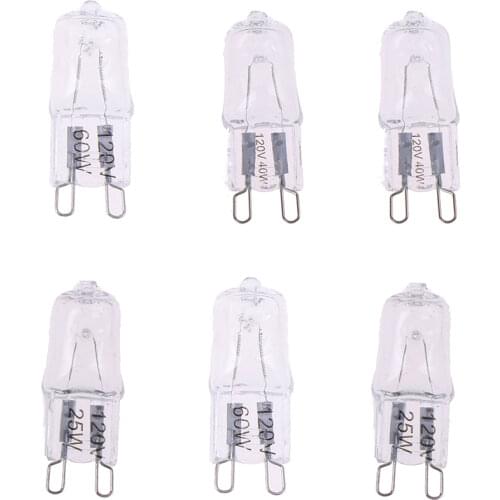 New 120V 25W 40W 60W Oven Light Bulb G9 High Temperature Bulb Steamer Light G9 Oven Lighting Bulb 10PCS