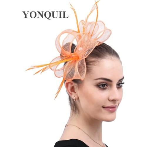 New Charming Hair Wedding Bride Hat Fascinator Headband For Women Party Dinner Headwear Chuch Lady Formal Hair Accessories