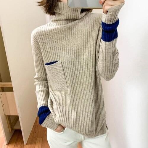 Autumn/winter new style long-sleeved turtleneck sweater women foreign style loose all-match casual knit sweater