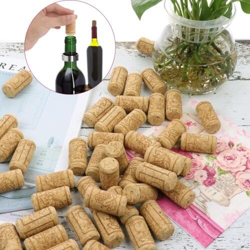 50 or 100Pcs Wine Stopper 2.2cm Diameter Straight Bottle Natural Wood Corks Bottle Stoppers Bottle Plug Wine Cork Sealing Caps