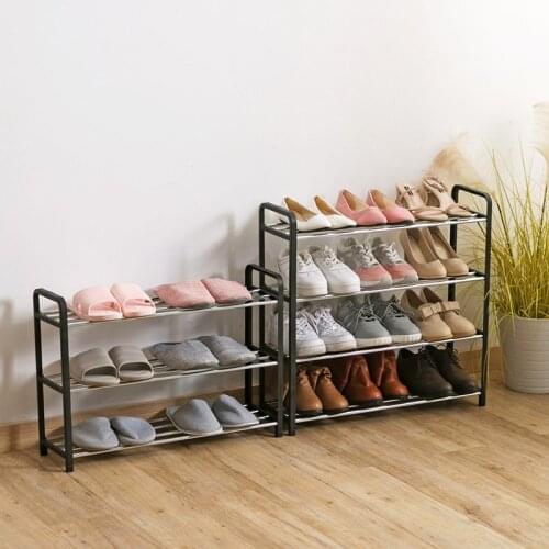 Simple Multi Layers Shoe Rack Dormitory Shelves Household Living Room Detachable Space-Saving Metal Holder Organizer Accessories