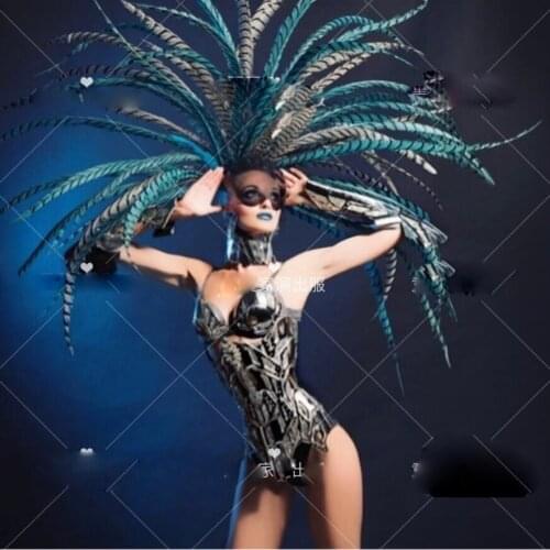 Gogo costumes Sexy ds party christmas bar super girl tech feather opening store celebrate gogo costumes