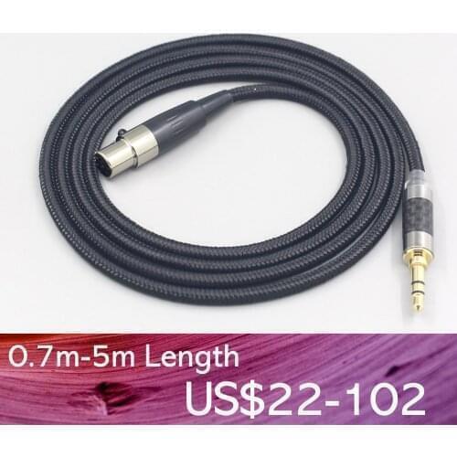 LN007536 6.5mm XLR 4.4mm Super Soft Headphone Nylon OFC Cable For AKG Pro Audio K371 K361 K240MK II, Q701, K702, K181, M220