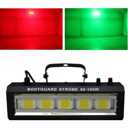 100W LED Strobe Light White RGB Colorful Flash Lights Sound Control Speed Adjust Strobe Projector Disco Lamp For Dj Party Stage