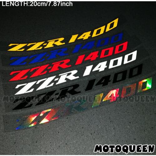 2PCS Reflective Motorcycle Wheels Fairing Helmet Tank Pad Decoration Logo Label Stickers Decals For ZZR 1400 ZZR1400