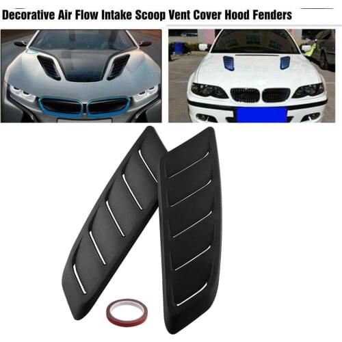 Universal ABS Plastic Car Air Intake Scoop Bonnet Hood Vent Panel Trim For Ford Mustang 2015-2017