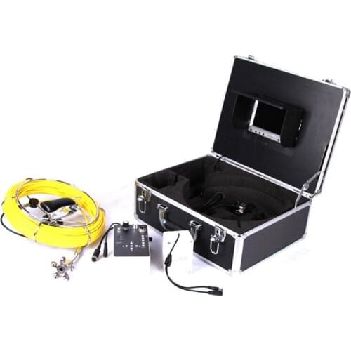 50M Cable Pipe Drain Sewer Snake Video Inspection Camera With Monitor 8G SD Card Battery Well Wall Video Borescope Endoscope