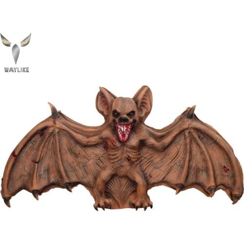 WAYLIKE Halloween Simulation Horror Bat Props Pendant Haunted House Secret Room Guise Funny Props