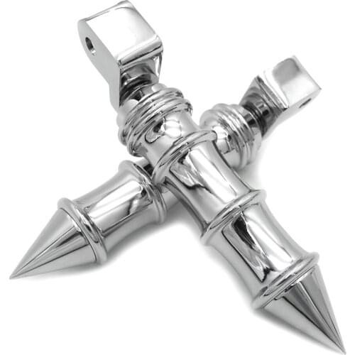 Aftermarket free shipping motorcycle parts Spike Bamboo Footpeg For Honda Goldwing GL1500 Valkyrie shadow 1100 ACE Tourer CHROME