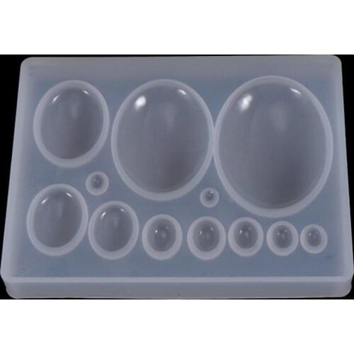 1pcs Creative New DIY Oval Gem Crystal Epoxy Resin Silicone Casting Craft For DIY Pendant Necklace Jewelry Making Tool