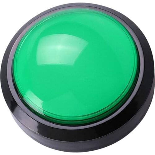 100mm Big Round Push Button LED Illuminated with Microswitch for DIY Arcade Game Machine Parts DC12V Large Dome Light Switch