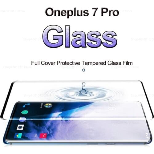 3D Curved Tempered Glass On For OnePlus 7 Pro Screen Protector Protective Glass For One Plus 7 Pro 7pro Full Cover trempe verre