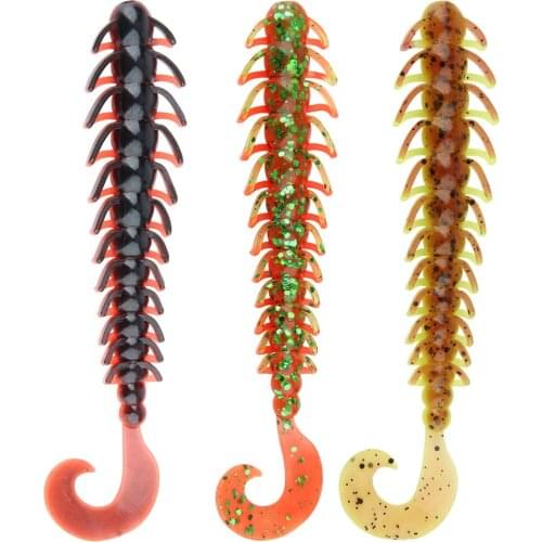 Spinpoler Double Colors 5.5g/11.5cm Breathing Artificial Soft Bait Carp Fishing Bass Pike Swimbait 5pcs In Pack