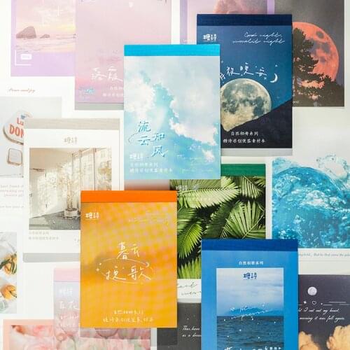60Sheets Nature Album Series Ins Style Memo Pad Notes Stationery Sticker Index Posted Planner Office Student School Supplies