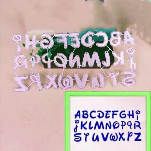 26 English Letters Metal Cutting Dies For DIY Scrapbooking Album Paper Cards Decorative Crafts Embossing Die Cuts