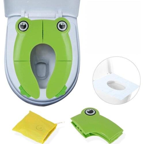 Baby Travel Folding Potty Seat Toddler Silicone Non-slip Portable Toilet Training Mat Vhildren Urinal Cushion Children Chair Pad