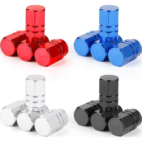 For BMW Volvo Audi Mercedes 4PCs Car Tire Valve Stem Caps Bolt-in Aluminum Theftproof valve Caps Car Auto Accessories