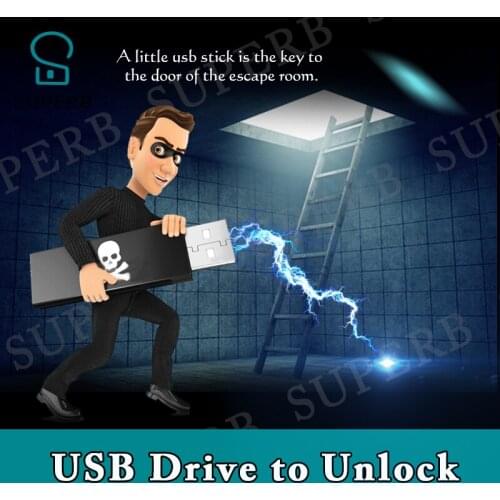 Escape room prop USB flash driver prop insert USB drive to unlock real life escape room prop usb disk U-disk to escape chamber