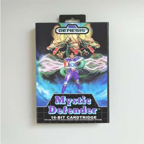 Mystic Defender - USA Cover With Retail Box 16 Bit MD Game Card for Sega Megadrive Genesis Video Game Console