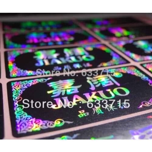 Customized 3D laser hologram sticker label printing , free design ! void if removed