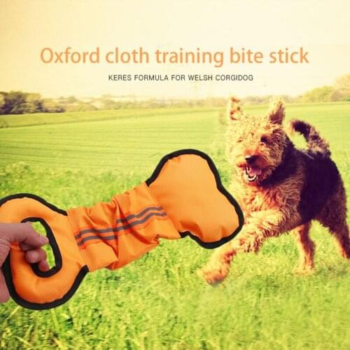 Bone Type Oxford Cloth Training Interactive Biting Stick Pull Ring Dog Puppy Bone-Shaped Chewing Toys Pet Supplies