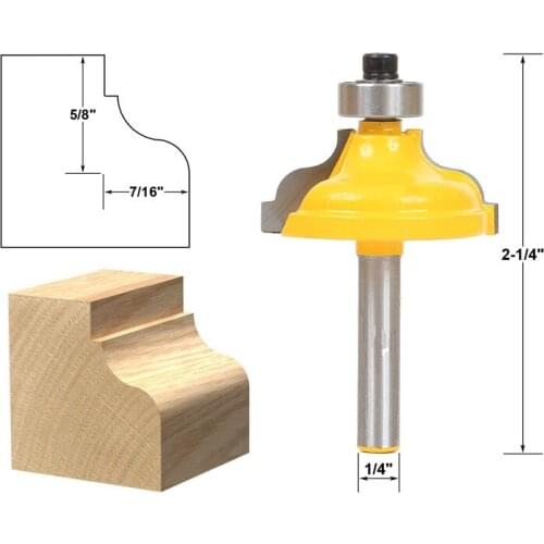 1pcs Ogee Flute Edging and Molding Router Bit - Large - 1/4" Shank