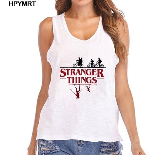 Tank Tops Women Stranger Things Female Tshirt Letter Print Casual Sleeveless Tee Camisole Summer O-neck Hot Tv Series Tops Vest