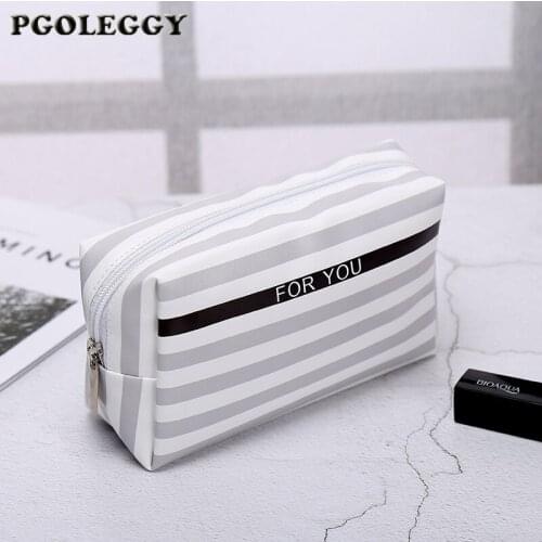 New Cosmetic Bag New Travel Organizer PU Korean Waterproof Women Bag Makeup Bags Toiletry Beauty Storage Wash bag Handbag Pouch