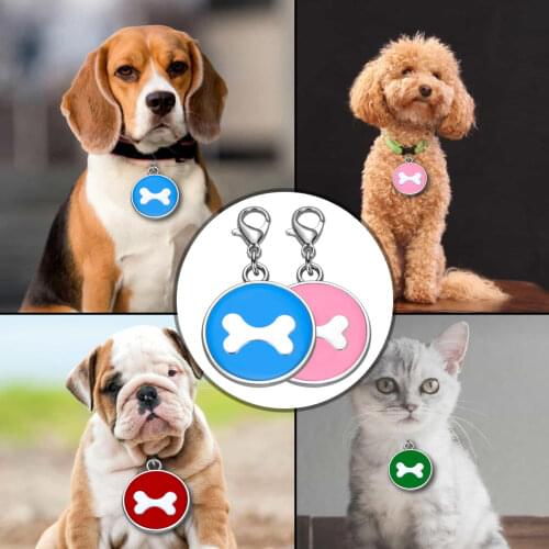 Personalized Anti-lost Custom Dog ID Tag Engraved Pet Dog Collar Accessories Cat Puppy ID Tag Stainless Steel Cat Tags