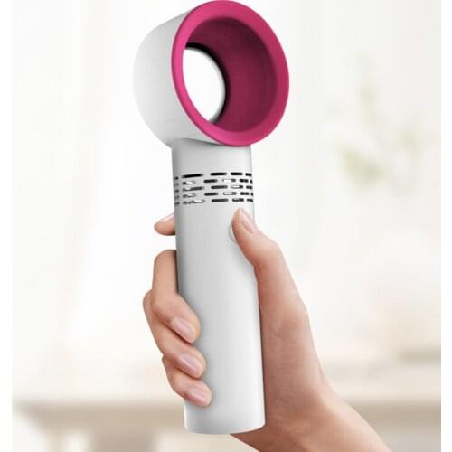 Portable Mini Blower Fan USB Bladeless Rechargeable Air Cooler With LED Display Portable Cooler Fan For Outdoor