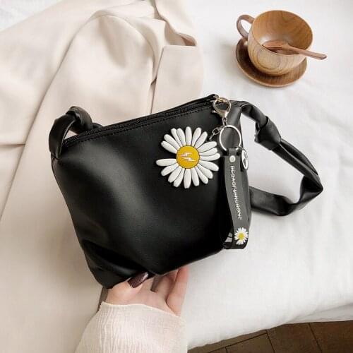 Casual Small Designer Womens Shoulder Bags Simple Crossbody Bags For Women 2021 Fashion Little daisy Ladies Messenger Bag PU