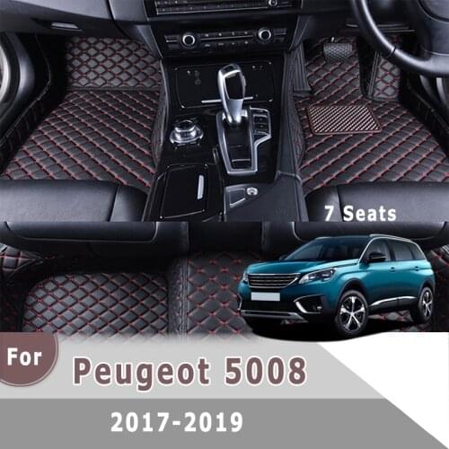 RHD Carpets For Peugeot 5008 2019 2018 2017 (7 seats) Car Floor Mats Auto Interior Parts Accessories Rugs Covers Protect