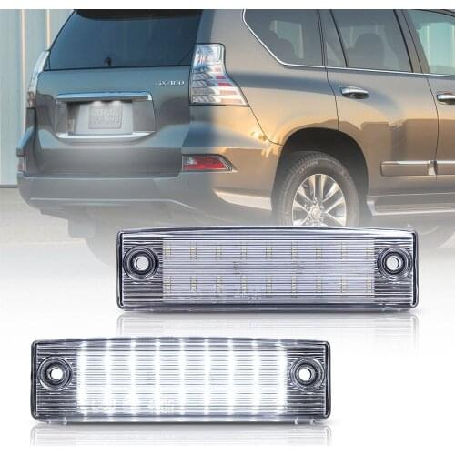 2Pcs LED License Number Plate Light Lamp For Toyota Land Cruiser Prado TRJ150/GRJ15 #/GDJ15 #(Lexus GX 470) 2Pcs Canbus