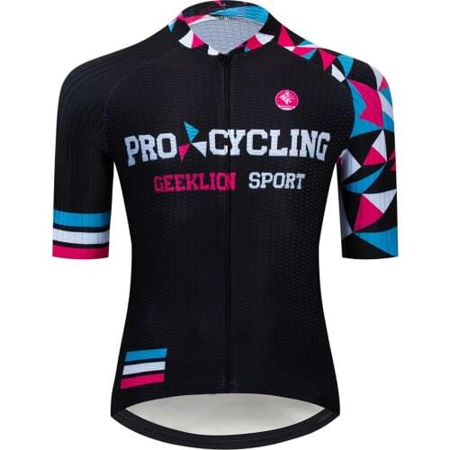 MTB Short Sleeves Cycling Wear Geeklion Breathable PRO DH Aero Fit Bike Jersey Laser Cut Racing Bicycle Clothing