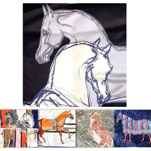 100% Silk Designer Scarf Shawl Square Scarf Bandana 90*90cm Silk Scarf Hand Rolled Edges Foulard Satin Designer Head Scarves