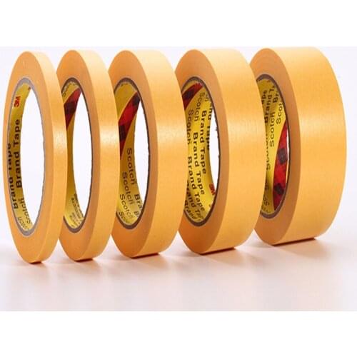 60mmx164ft 3M244 Yellow Masking Tape for PCB Auto High Temperature Painting Coating Shielding Protecting