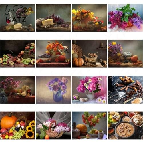 Diamond Painting European Kitchen Art Decoration Diy Modern Flower Embroidery Cheese Picture Diamond Mosaic Cross Stitch Decor
