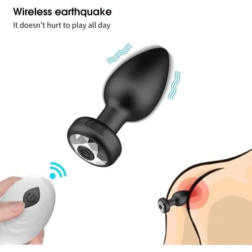 Wireless Remote Control Vibration Masturbation Silicone Anal Plug Masturbator Vibrator Dildo Anal Plug Couple Male Female Sex To